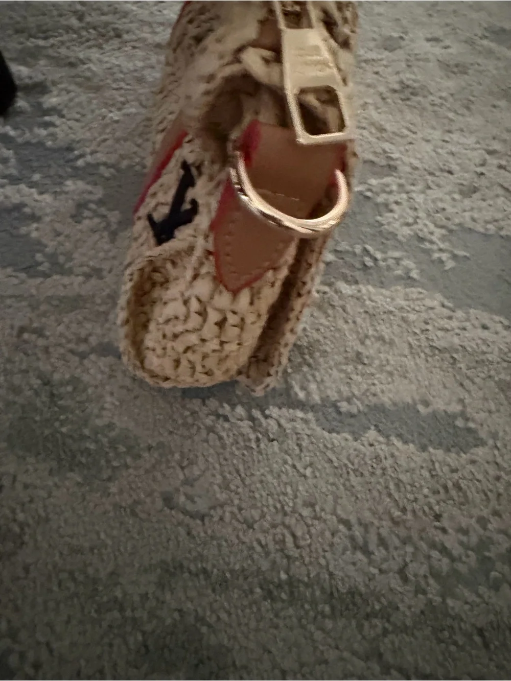 Raffia Tote with Tan Trim